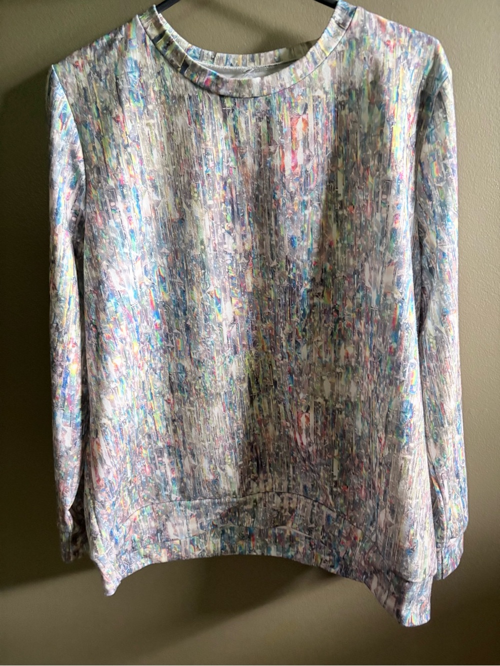 Women’s Multicolor Abstract Crewneck Top